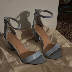 Windsor Light Blue Ankle Strap Heels